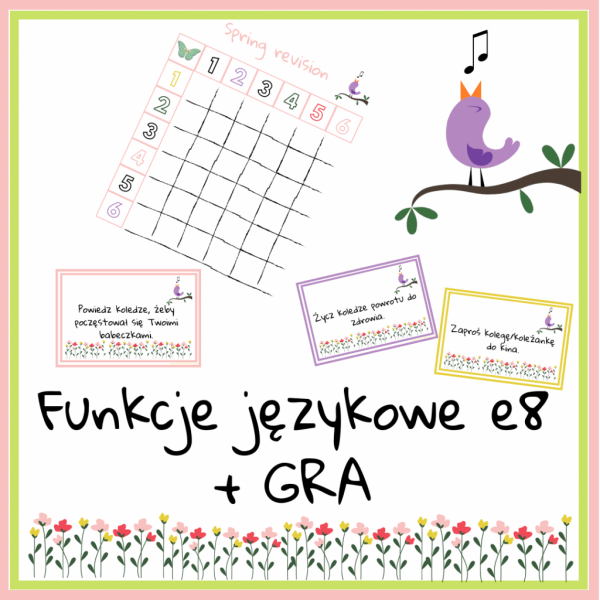 Funkcje językowe E8 + uniwersalna GRA
