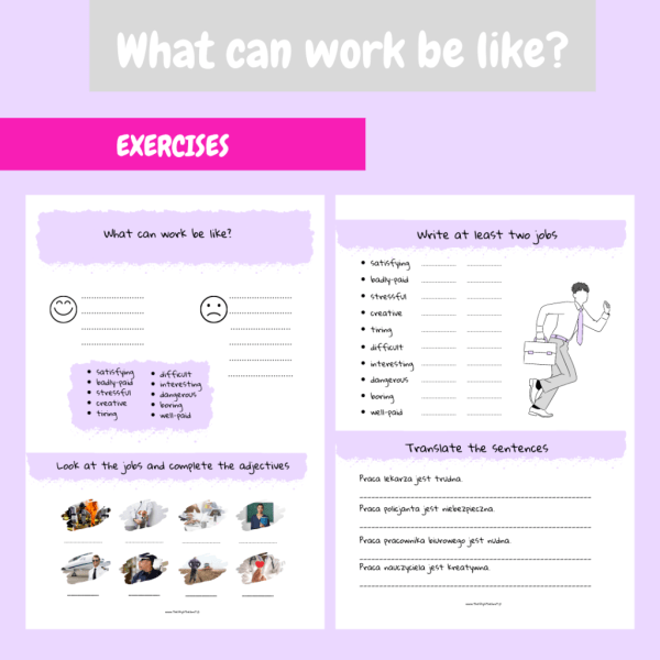 Let's talk about work! Adjectives describing work - obrazek 2