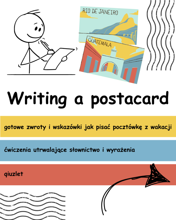 Writing a postcard