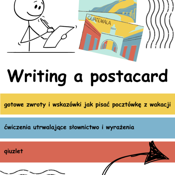 Writing a postcard